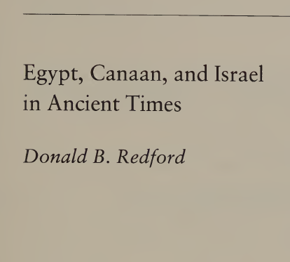 Egypt, Canaan, and Israel in Ancient Times